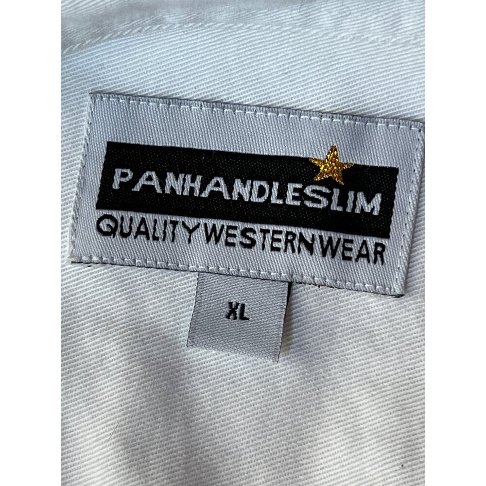 Panhandleslim Shirt Women's M White Western With Fringe & Studs Cowgirl Chic - Picture 10 of 12